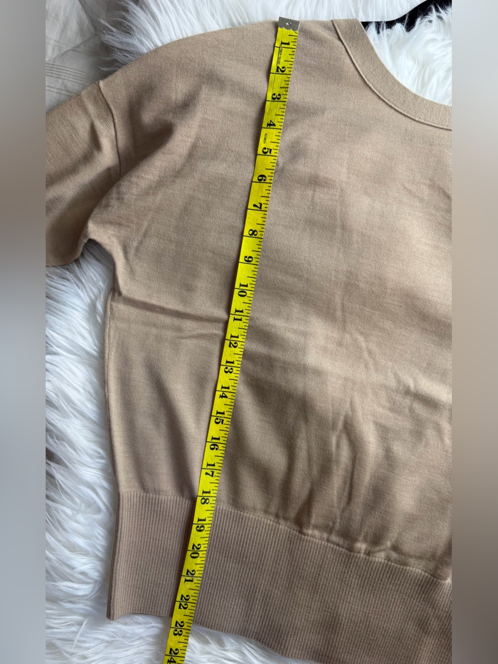 Banana Republic 100% Extra Fine Merino Wool Backless Sweater Camel M - Picture 10 of 11
